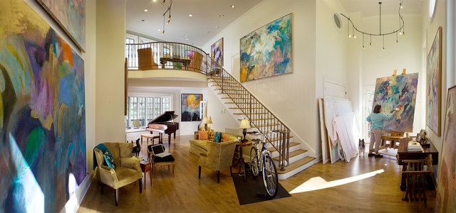 photo of paintings in room